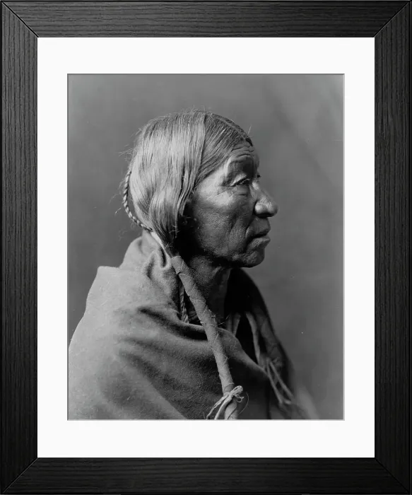 Framed Print : Cheyenne profile, c1910. Creator: Edward Sheriff Curtis Framed Print : Cheyenne profile, c1910. Creator: Edward Sheriff Curtis