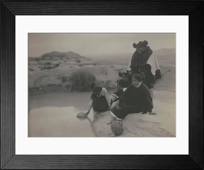Framed Print : Hopi water girls, c1906. Creator: Edward Sheriff Curtis Framed Print : Hopi water girls, c1906. Creator: Edward Sheriff Curtis