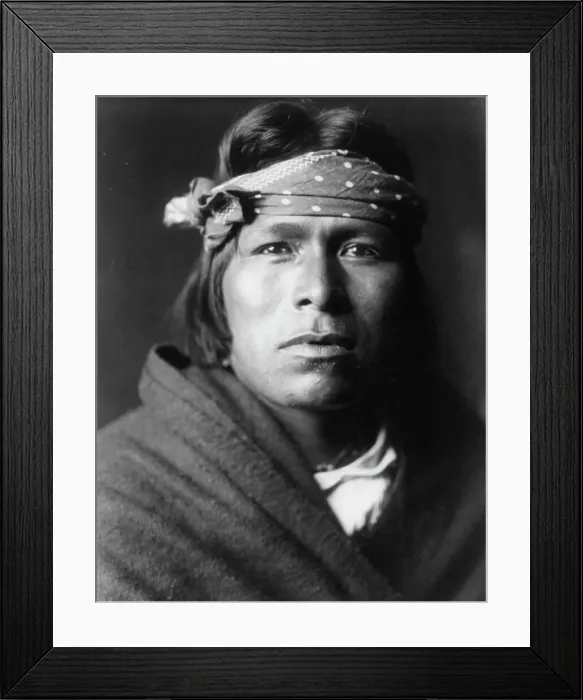 Framed Print : An Acoma man, c1905. Creator: Edward Sheriff Curtis Framed Print : An Acoma man, c1905. Creator: Edward Sheriff Curtis