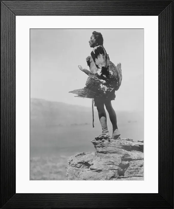 Framed Print : The eagle catcher, c1908. Creator: Edward Sheriff Curtis Framed Print : The eagle catcher, c1908. Creator: Edward Sheriff Curtis