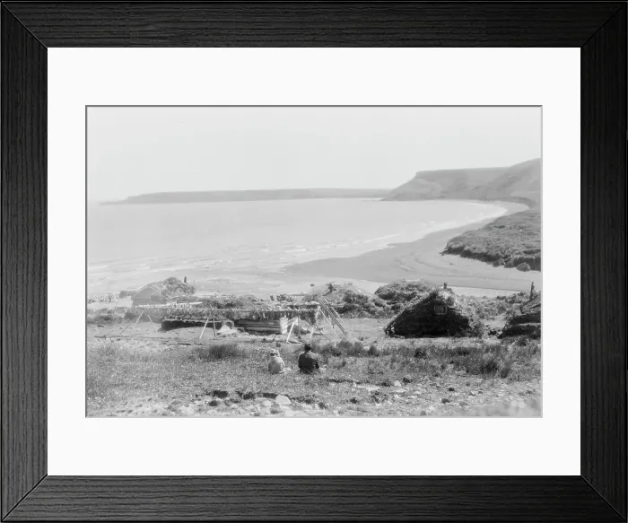 Framed Print : At Nash Harbor, Nunivak, Alaska, c1929. Creator: Edward Sheriff Curtis Framed Print : At Nash Harbor, Nunivak, Alaska, c1929. Creator: Edward Sheriff Curtis