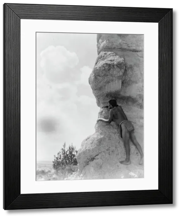Framed Print : The sentinel-San Ildefonso, c1927. Creator: Edward Sheriff Curtis Framed Print : The sentinel-San Ildefonso, c1927. Creator: Edward Sheriff Curtis