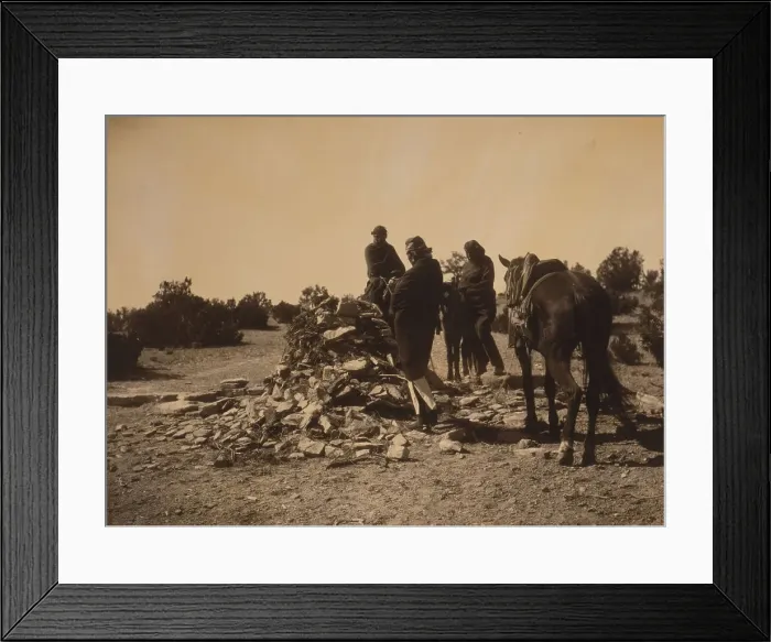 Framed Print : At the shrine-Navaho, c1904. Creator: Edward Sheriff Curtis Framed Print : At the shrine-Navaho, c1904. Creator: Edward Sheriff Curtis