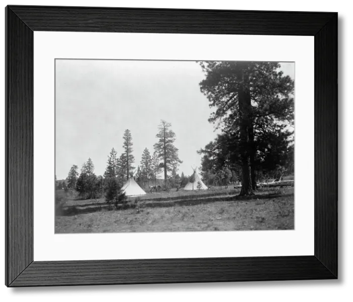 Framed Print : A mountain camp-Yakima, c1910. Creator: Edward Sheriff Curtis