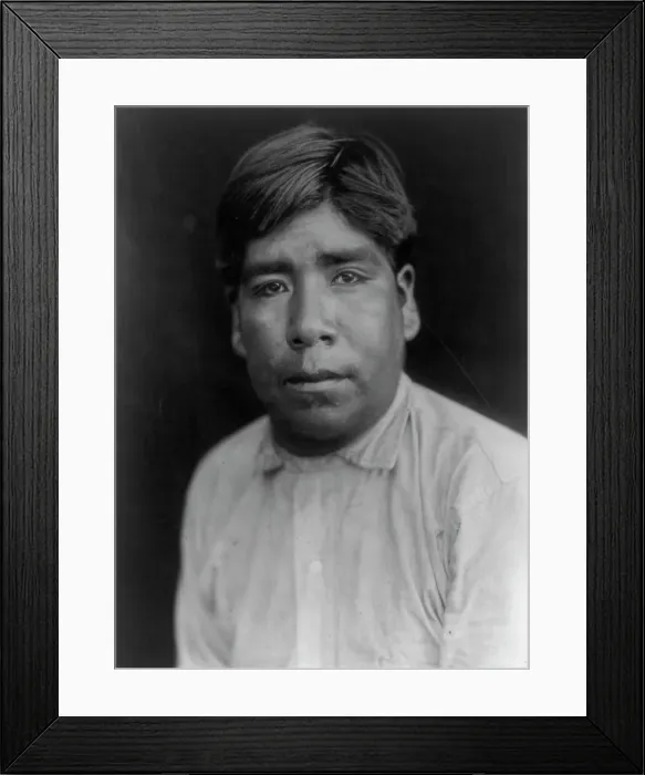 Framed Print : A man of Palm Springs-Cahuilla, 1905, c1924. Creator: Edward Sheriff Curtis Framed Print : A man of Palm Springs-Cahuilla, 1905, c1924. Creator: Edward Sheriff Curtis