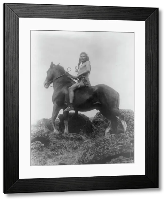 Framed Print : The scout-Nez Percé, c1910. Creator: Edward Sheriff Curtis Framed Print : The scout-Nez Percé, c1910. Creator: Edward Sheriff Curtis