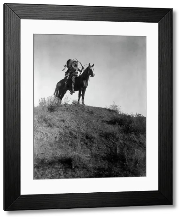 Framed Print : Ready for the charge-Apsaroke, c1908. Creator: Edward Sheriff Curtis Framed Print : Ready for the charge-Apsaroke, c1908. Creator: Edward Sheriff Curtis