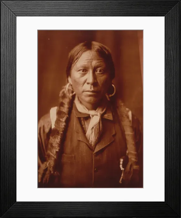 Framed Print : A Jicarilla man, c1904. Creator: Edward Sheriff Curtis Framed Print : A Jicarilla man, c1904. Creator: Edward Sheriff Curtis