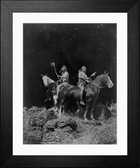 Framed Print : Watching for the signal-Nez Percé, c1910. Creator: Edward Sheriff Curtis Framed Print : Watching for the signal-Nez Percé, c1910. Creator: Edward Sheriff Curtis