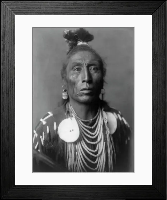 Framed Print : Medicine Crow [A], c1908. Creator: Edward Sheriff Curtis
