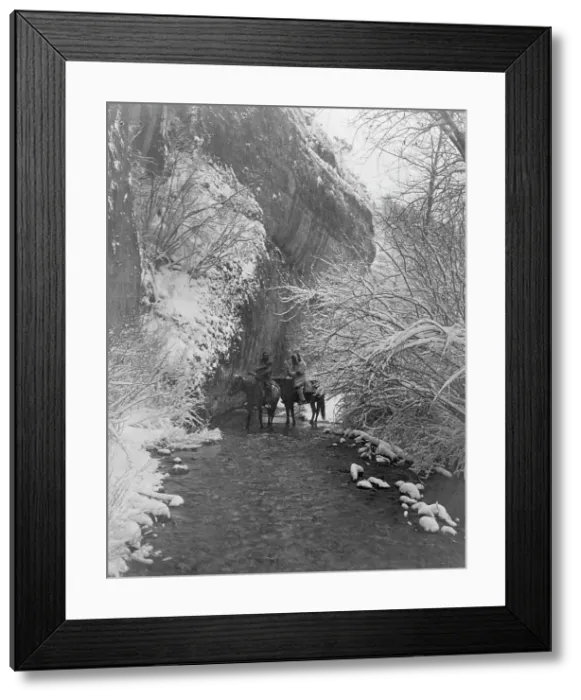 Framed Print : Approaching winter-Apsaroke, c1908. Creator: Edward Sheriff Curtis Framed Print : Approaching winter-Apsaroke, c1908. Creator: Edward Sheriff Curtis