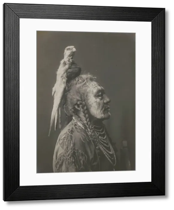 Framed Print : Two Whistles [A]-Apsaroke, c1908. Creator: Edward Sheriff Curtis