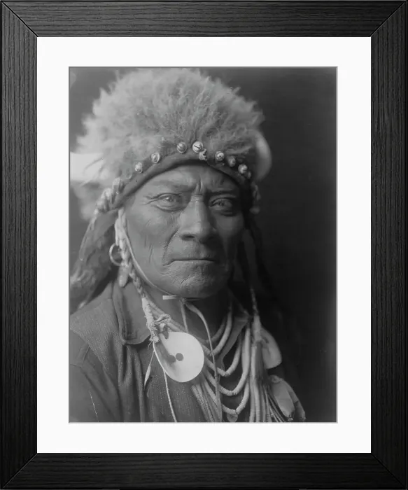 Framed Print : One Blue Bead, c1908. Creator: Edward Sheriff Curtis Framed Print : One Blue Bead, c1908. Creator: Edward Sheriff Curtis