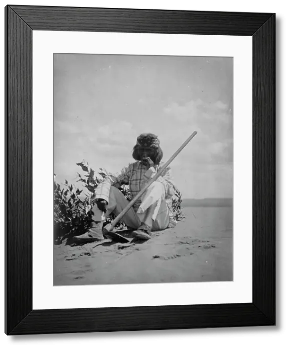 Framed Print : A quiet smoke-Hopi, c1907. Creator: Edward Sheriff Curtis Framed Print : A quiet smoke-Hopi, c1907. Creator: Edward Sheriff Curtis