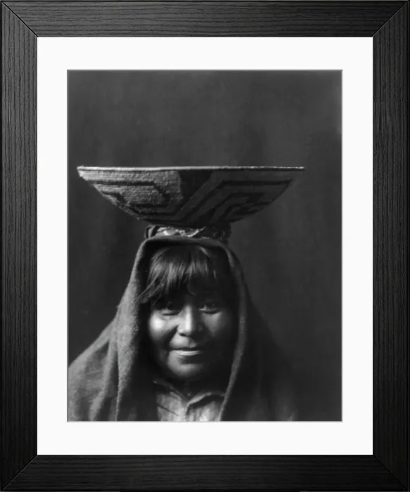 Framed Print : Pima matron, c1907. Creator: Edward Sheriff Curtis Framed Print : Pima matron, c1907. Creator: Edward Sheriff Curtis