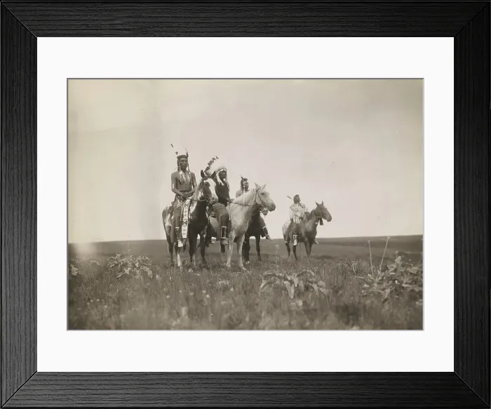 Framed Print : The war party, 1905. Creator: Edward Sheriff Curtis Framed Print : The war party, 1905. Creator: Edward Sheriff Curtis
