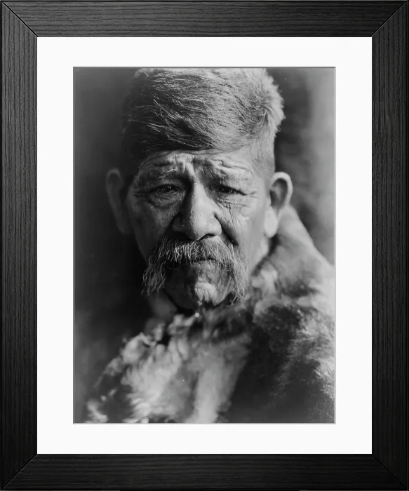 Framed Print : A Chief-Chukchansi Yokuts, c1924. Creator: Edward Sheriff Curtis Framed Print : A Chief-Chukchansi Yokuts, c1924. Creator: Edward Sheriff Curtis