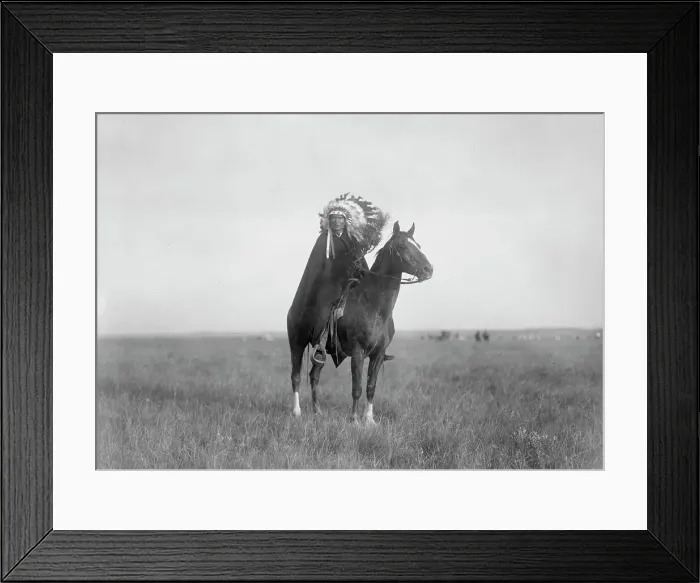 Framed Print : The Prairie Chief, c1907. Creator: Edward Sheriff Curtis Framed Print : The Prairie Chief, c1907. Creator: Edward Sheriff Curtis