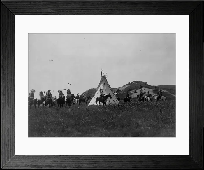 Framed Print : War preparation, c1907. Creator: Edward Sheriff Curtis Framed Print : War preparation, c1907. Creator: Edward Sheriff Curtis