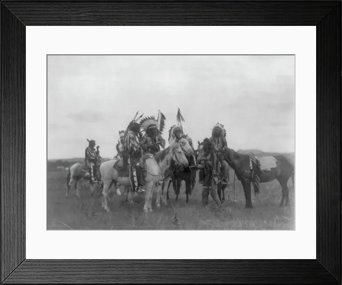 Framed Print : The Parley, c1908. Creator: Edward Sheriff Curtis Framed Print : The Parley, c1908. Creator: Edward Sheriff Curtis