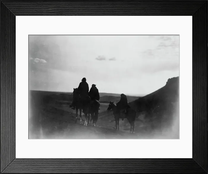 Framed Print : Among the Black Buttes-Navaho land, c1905. Creator: Edward Sheriff Curtis Framed Print : Among the Black Buttes-Navaho land, c1905. Creator: Edward Sheriff Curtis