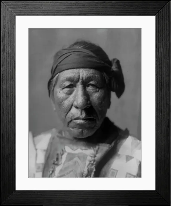 Framed Print : Sitting Owl-Hidatsa, c1908. Creator: Edward Sheriff Curtis Framed Print : Sitting Owl-Hidatsa, c1908. Creator: Edward Sheriff Curtis