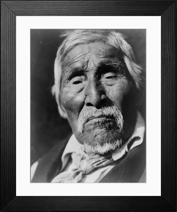 Framed Print : Old Bob-Karok, c1923. Creator: Edward Sheriff Curtis Framed Print : Old Bob-Karok, c1923. Creator: Edward Sheriff Curtis
