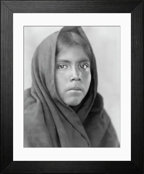 Framed Print : Qahatika maiden, c1907. Creator: Edward Sheriff Curtis Framed Print : Qahatika maiden, c1907. Creator: Edward Sheriff Curtis