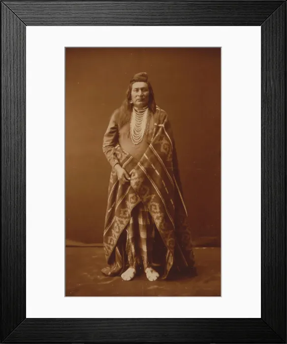 Framed Print : Nez Percé man, c1899. Creator: Edward Sheriff Curtis Framed Print : Nez Percé man, c1899. Creator: Edward Sheriff Curtis