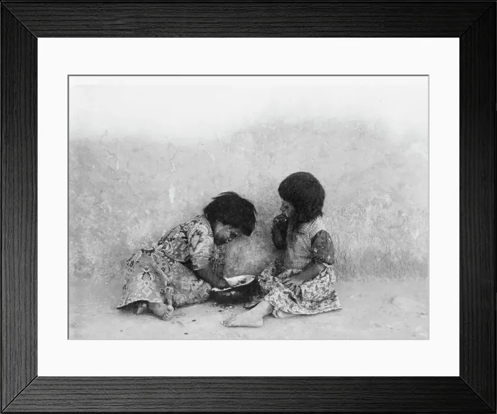 Framed Print : Moki melon eaters, c1900. Creator: Edward Sheriff Curtis Framed Print : Moki melon eaters, c1900. Creator: Edward Sheriff Curtis