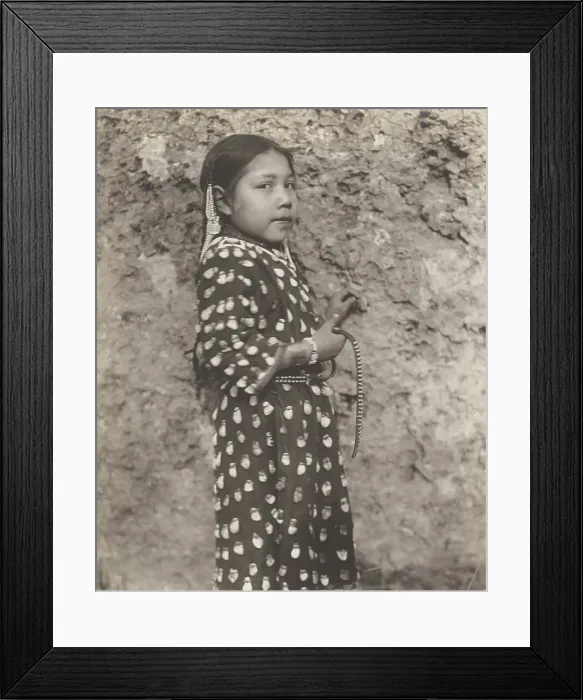 Framed Print : Crow child, 1908. Creator: Edward Sheriff Curtis Framed Print : Crow child, 1908. Creator: Edward Sheriff Curtis