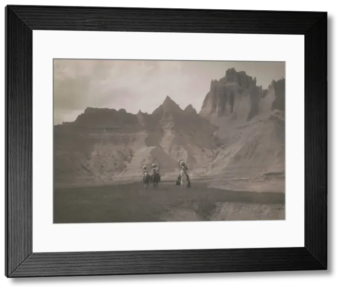 Framed Print : In the Bad Lands-Sioux, c1905. Creator: Edward Sheriff Curtis Framed Print : In the Bad Lands-Sioux, c1905. Creator: Edward Sheriff Curtis