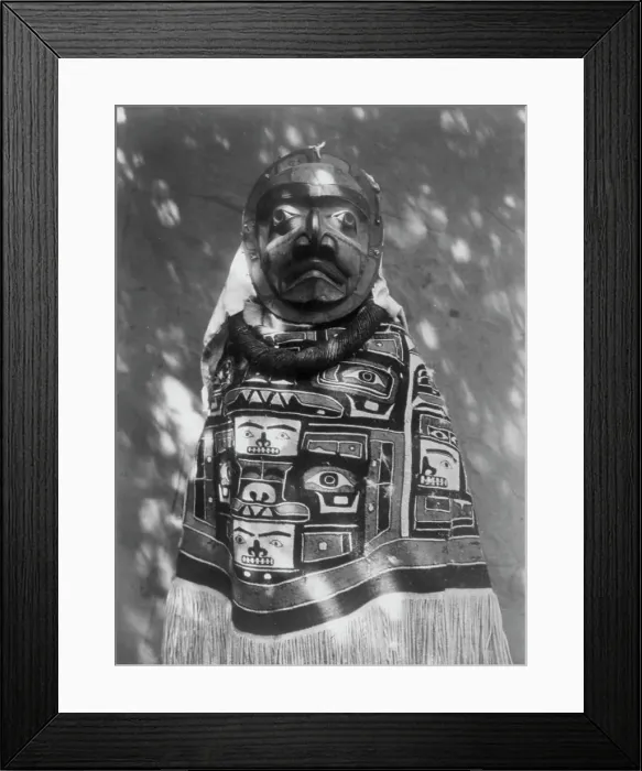 Framed Print : A Tluwulahu costume-Qagyuhl, c1914. Creator: Edward Sheriff Curtis Framed Print : A Tluwulahu costume-Qagyuhl, c1914. Creator: Edward Sheriff Curtis