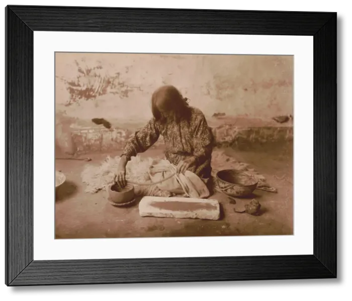 Framed Print : Zuni potter, c1903. Creator: Edward Sheriff Curtis Framed Print : Zuni potter, c1903. Creator: Edward Sheriff Curtis