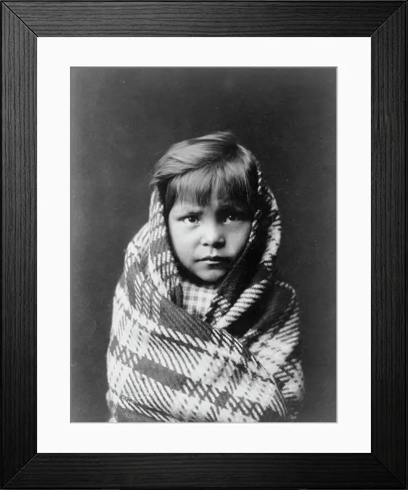 Framed Print : Navaho child, c1905. Creator: Edward Sheriff Curtis