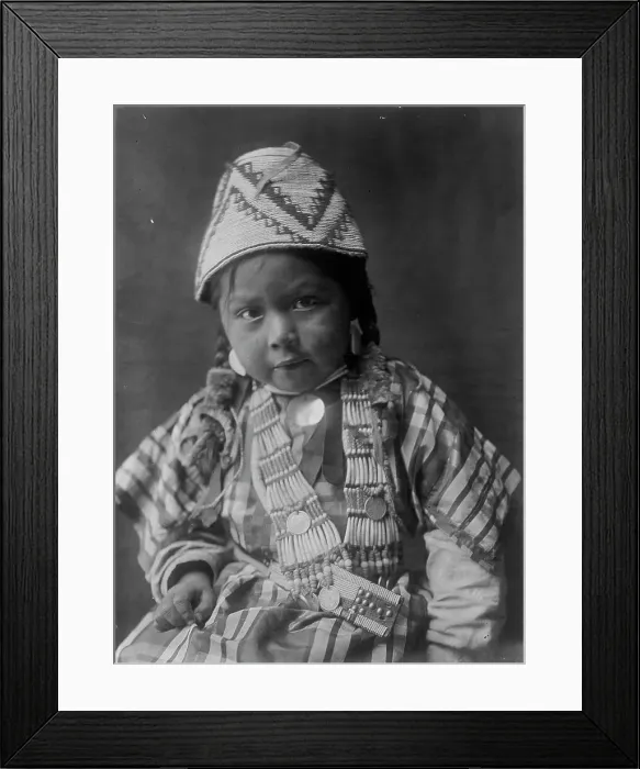 Framed Print : Wishham child, c1910. Creator: Edward Sheriff Curtis Framed Print : Wishham child, c1910. Creator: Edward Sheriff Curtis