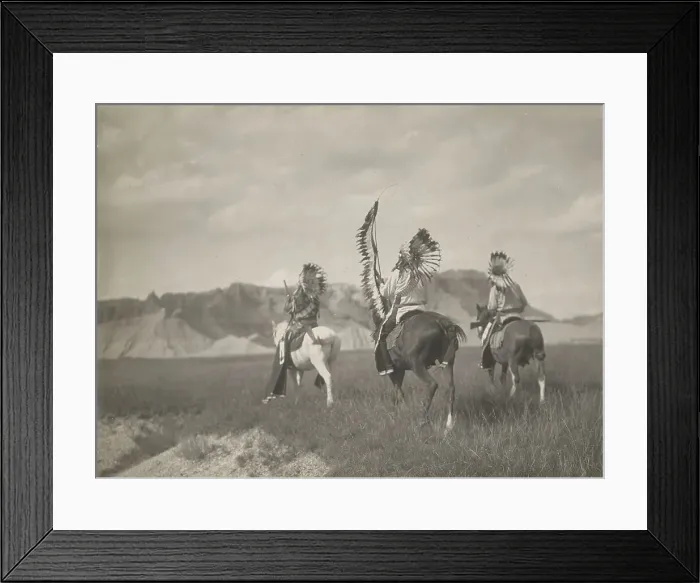 Framed Print : A Sioux war party, 1905. Creator: Edward Sheriff Curtis Framed Print : A Sioux war party, 1905. Creator: Edward Sheriff Curtis