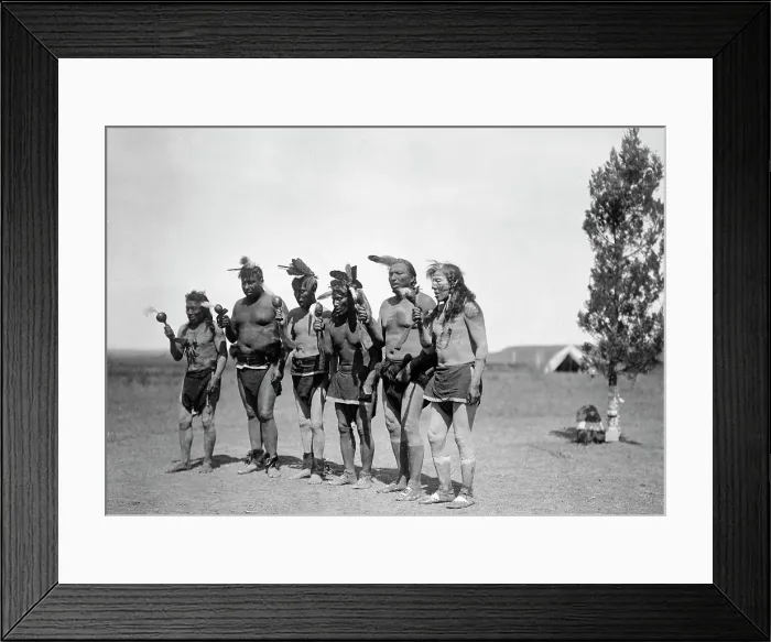 Framed Print : Arikara medicine ceremony-the Bears, c1908. Creator: Edward Sheriff Curtis Framed Print : Arikara medicine ceremony-the Bears, c1908. Creator: Edward Sheriff Curtis