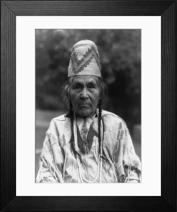 Framed Print : Cayuse matron, c1910. Creator: Edward Sheriff Curtis Framed Print : Cayuse matron, c1910. Creator: Edward Sheriff Curtis