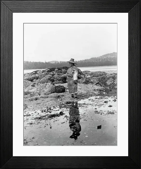 Framed Print : A hazy morning-Nakoaktok, c1910. Creator: Edward Sheriff Curtis Framed Print : A hazy morning-Nakoaktok, c1910. Creator: Edward Sheriff Curtis