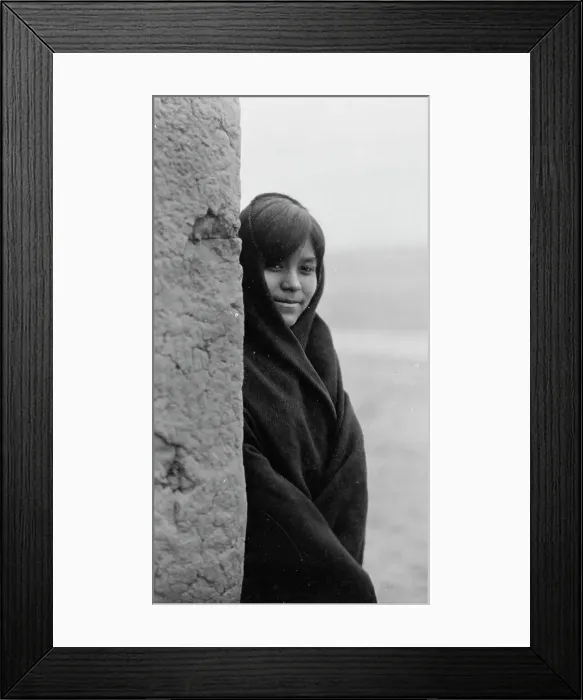 Framed Print : Zuni girl, c1903. Creator: Edward Sheriff Curtis Framed Print : Zuni girl, c1903. Creator: Edward Sheriff Curtis