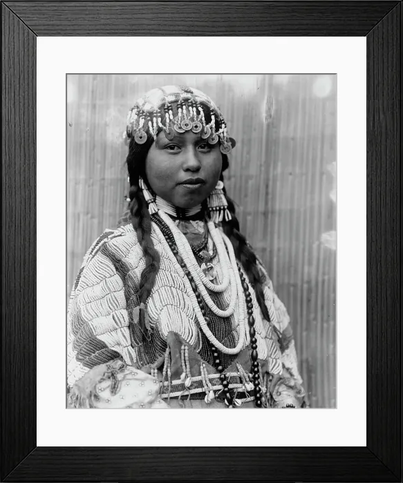 Framed Print : Wishham bride, c1910. Creator: Edward Sheriff Curtis Framed Print : Wishham bride, c1910. Creator: Edward Sheriff Curtis