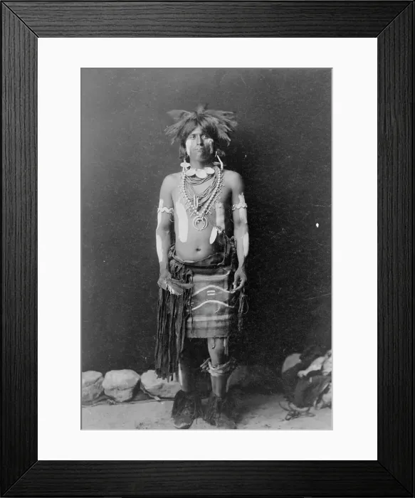 Framed Print : Snake dancer in costume, c1900. Creator: Edward Sheriff Curtis Framed Print : Snake dancer in costume, c1900. Creator: Edward Sheriff Curtis