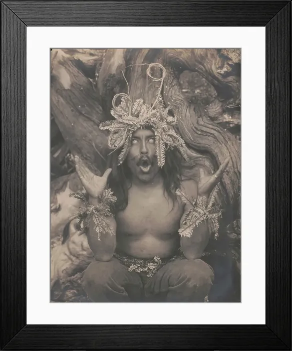 Framed Print : Hamatsa emerging from the woods-Koskimo, c1914. Creator: Edward Sheriff Curtis Framed Print : Hamatsa emerging from the woods-Koskimo, c1914. Creator: Edward Sheriff Curtis