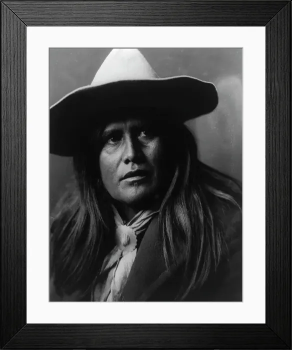 Framed Print : An Ostoho Cow Boy-Apache, c1903. Creator: Edward Sheriff Curtis Framed Print : An Ostoho Cow Boy-Apache, c1903. Creator: Edward Sheriff Curtis