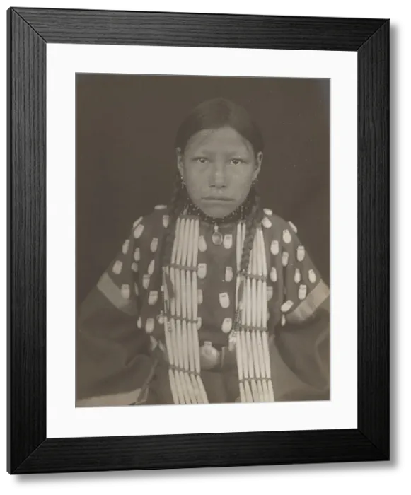 Framed Print : Cheyenne girl, 1910. Creator: Edward Sheriff Curtis Framed Print : Cheyenne girl, 1910. Creator: Edward Sheriff Curtis