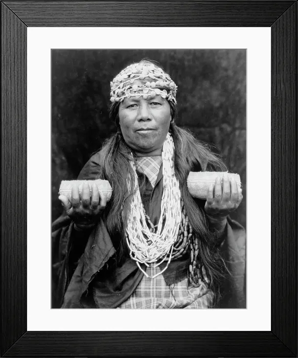Framed Print : Hupa female shaman, c1923. Creator: Edward Sheriff Curtis Framed Print : Hupa female shaman, c1923. Creator: Edward Sheriff Curtis