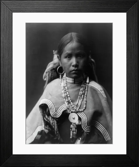 Framed Print : Jicarilla maiden, c1905. Creator: Edward Sheriff Curtis Framed Print : Jicarilla maiden, c1905. Creator: Edward Sheriff Curtis