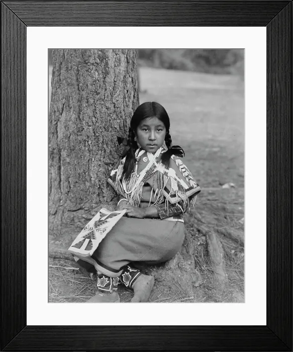 Framed Print : Umatilla child, c1910. Creator: Edward Sheriff Curtis Framed Print : Umatilla child, c1910. Creator: Edward Sheriff Curtis