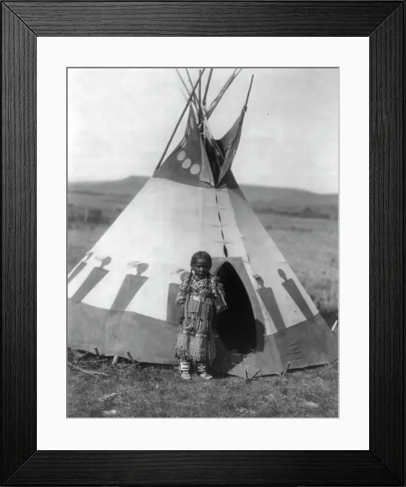 Framed Print : A child's lodge, c1910. Creator: Edward Sheriff Curtis Framed Print : A child's lodge, c1910. Creator: Edward Sheriff Curtis